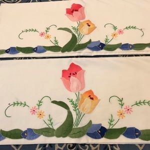 Vintage Appliqué Standard Pillowcases
